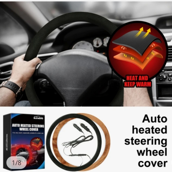 Heated +Regular Steering Wheel Cover🚗 Bundle - Picture 12 of 14